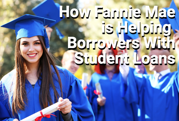 College graduate with student-loan debt in blue