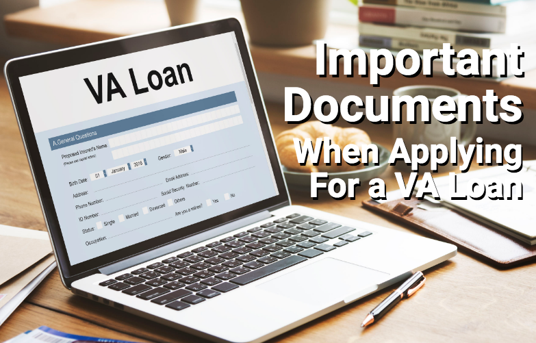 VA loan application on computer