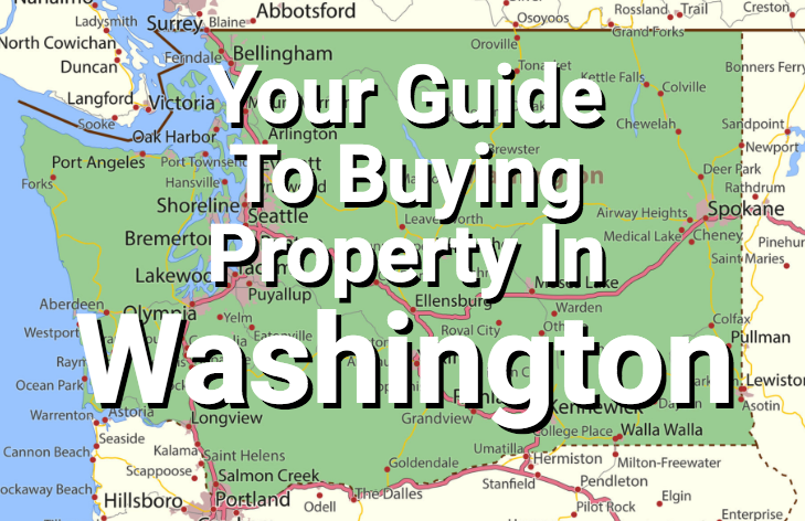 Washington state map with overlay text.