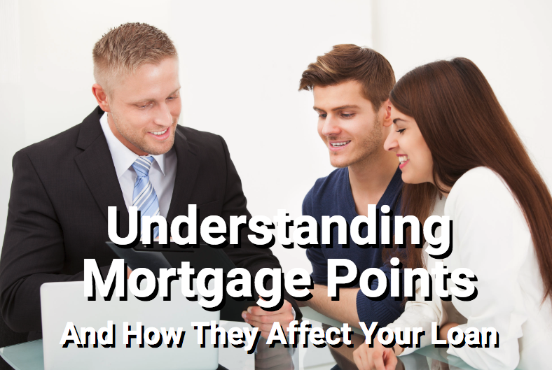Lending officer explaining mortgage points to young couple