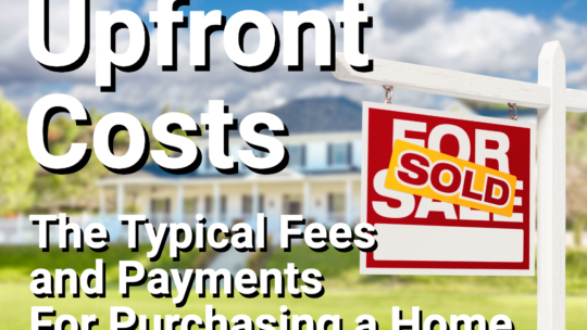 Upfront Costs text over image of sold home