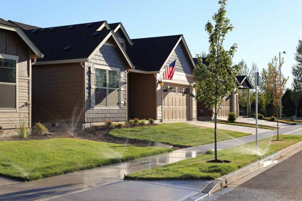 Homes in a suburban neighborhood.